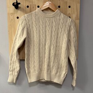 Crewcuts Ivory Cable Knit Sweater